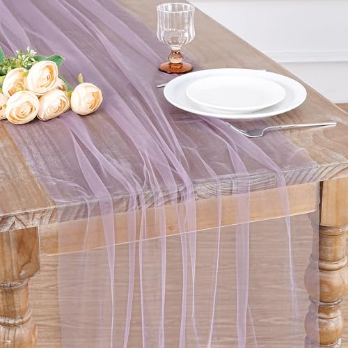 Gauze Table Runner 120 Inch Tulle Fabric 10ft Seasonal Sheer Kitchen Linen