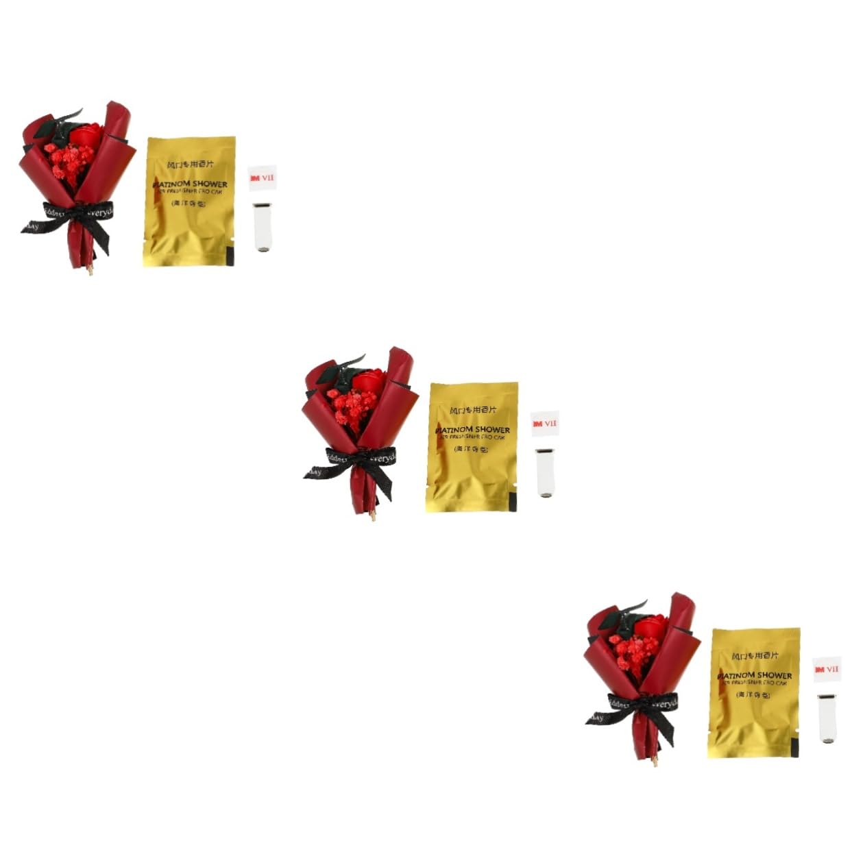 SOLUSTRE 3pezzi Clip Diffusore Aromatico Per Auto Con Fiore Immortale Decorazione Per Ventilazione Fragranza Durevole e Design Adorabile Per Interni Auto e Casa