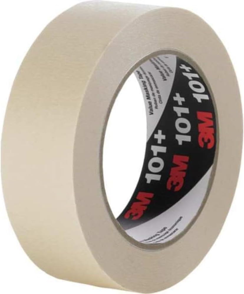 3M 101+ Value Masking Tape, 1.50 Inches x 60 Yards, Tan