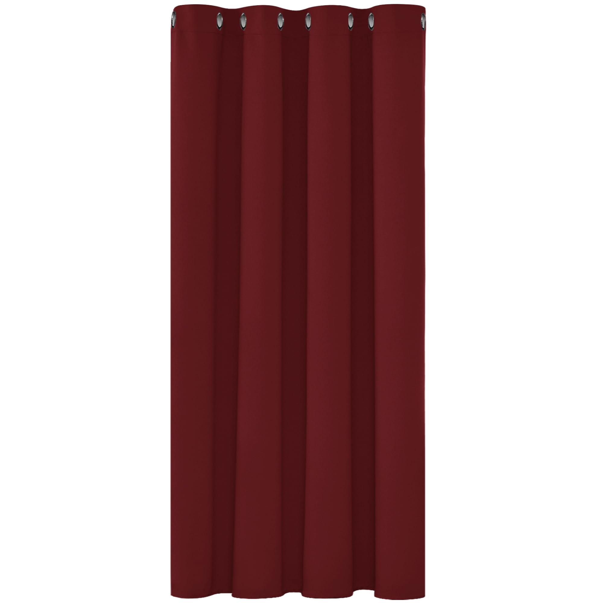 Deconovo Red Solid Christmas Blackout Curtain Bedroom Thermal Insulated Eyelet Curtain For Kitchen 52"X 54" 1 Panel