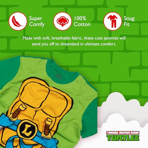 Nickelodeon Adult Teenage Mutant Ninja Turtles Family Sleep 2-Piece Snug-fit Cotton Pajamas Set3
