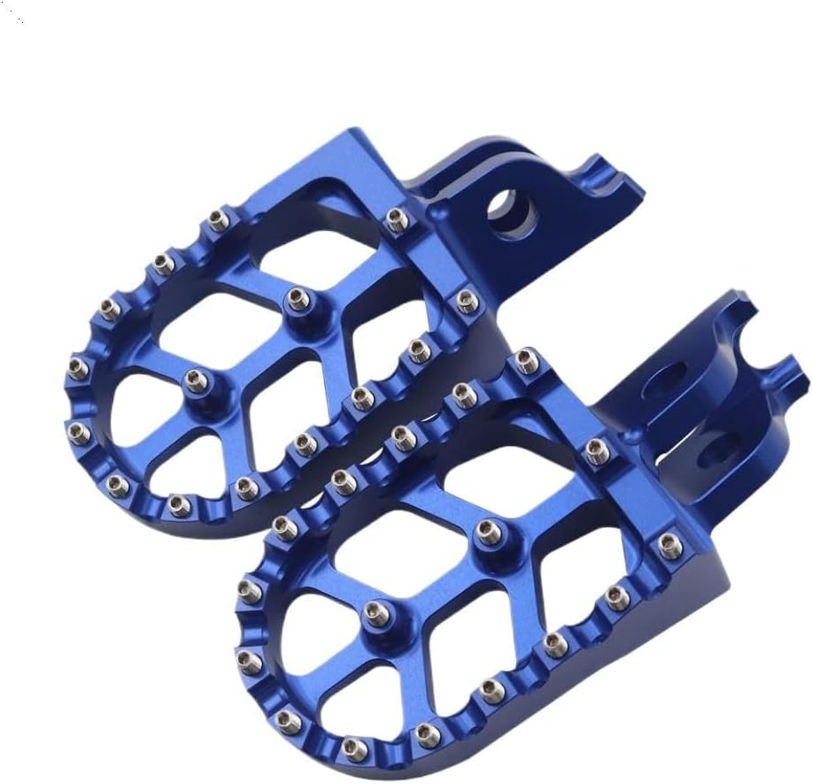 Footrest Pedal Plate Compatible With KX250F KX250 KX250X KX450F KX450 KLX450R KX450X 2006-2021 2022 2023 Models(Bleu)