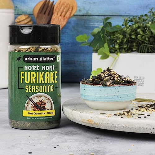 Urban Platter Nori Komi Furikake Seasoning, 100g (Japanese Style, Made with Ao Nori, Sesame Seeds, Pink Salt, Season rice balls, sprinkle on Japanese Appetizers and more)