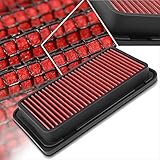 Red Reusable&Washable High Flow Drop-in Air Filter Compatible with Corolla/Matrix/TC/FR-S/86/BRZ