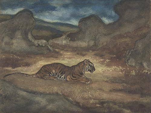 Toile Murale Abstraite Tigre 60x90cm pour habiller un grand mur vide
