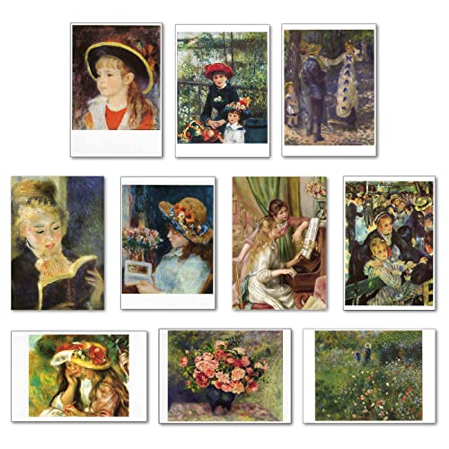 ポストカード アート10柄セット ハガキサイズ 名画 女性 おしゃれ 郵便はがき メッセージカード コレクション 輸入商品