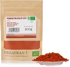 FRISAFRAN | Sweet paprika powder 200g | Organic | ground | paprika | sweet | pepper | High level in vitamins and minerals | Origin ★ Murcia | Natural Spice | Fresh