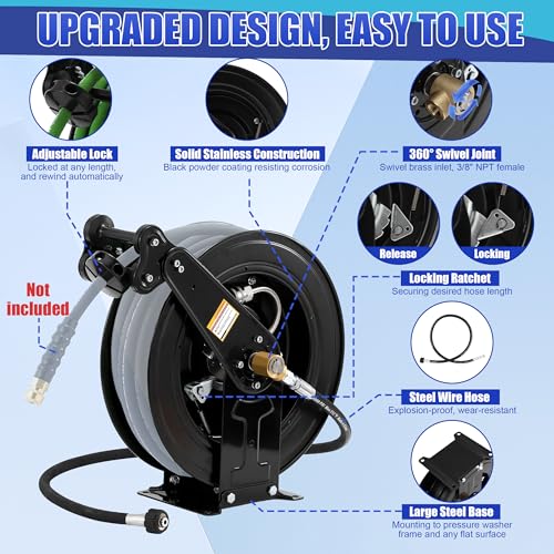 Heavy-Duty Dual-Arm Hose Reel
