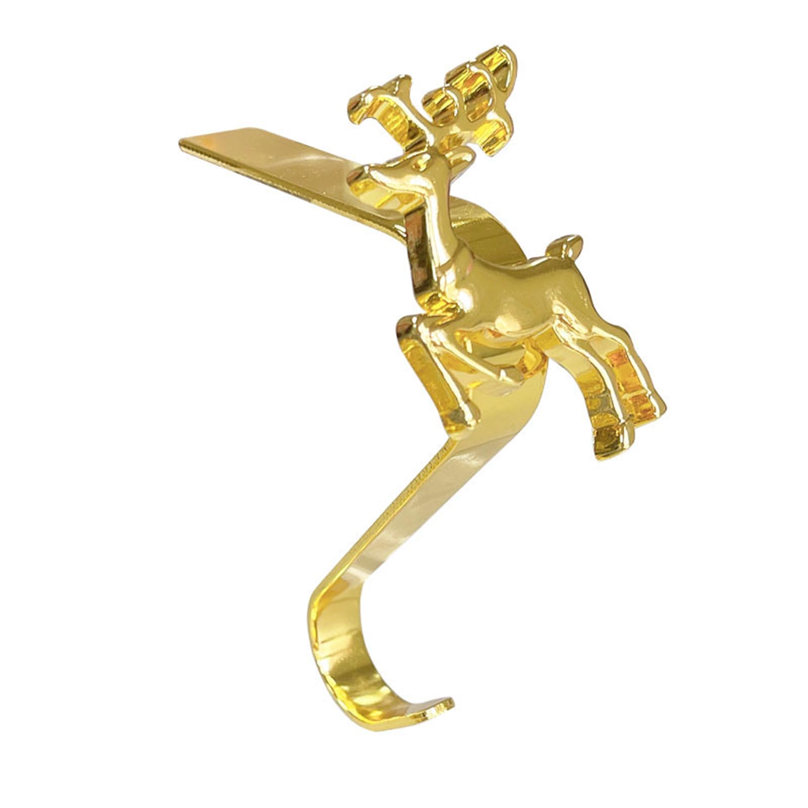 APGLSXY Decorsative Snowflake Wall Hook for Fireplaces Practical Metal Hangers Seasonal Home Decors Storage Solution Christmas Fireplaces Hook Metal B Shaped Gold Snowflake Design