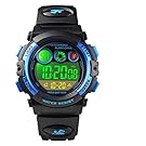 Kids Digital Sport Watch Outdoor Waterproof 7 Colorful LED Watch with Alarm for Child Boy Girls Gift Kids Watch