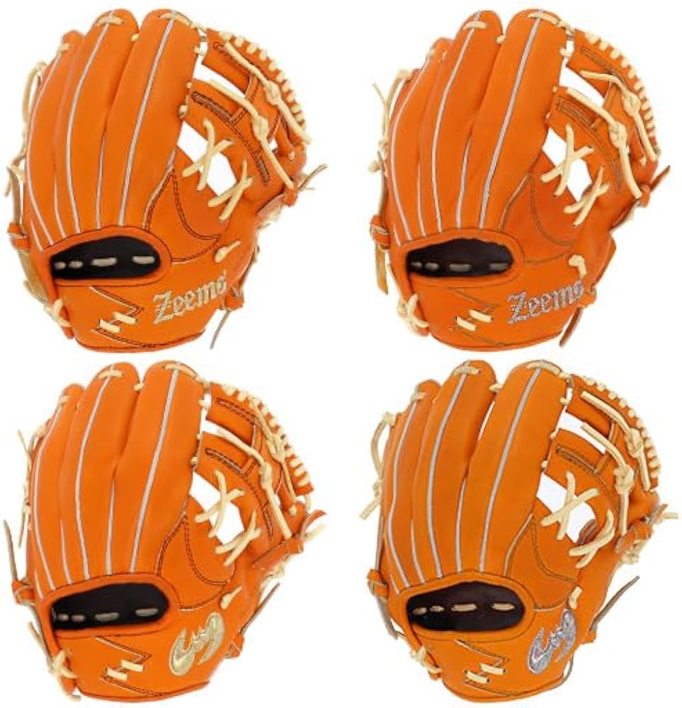 Zeems 軟式グローブ オレンジ Amazon | 野球 ジームス 限定 三方親 少年 ジュニア 軟式グローブ
