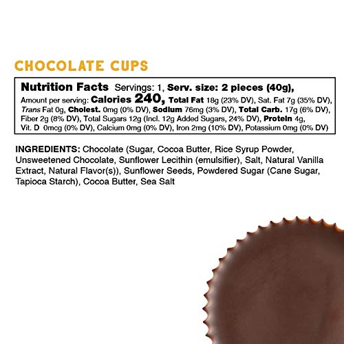 image for Free 2b Chocolate Sun Cups Gluten-Free, Dairy-Free, Nut-Free and Soy-F