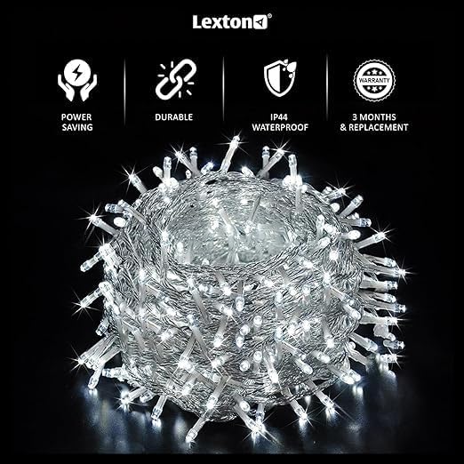 Image of Lexton Love Combo of 2Pcs Red, 2Pcs Pink & 1Pcs White 40 LED String Light | Decoration Lighting Bulbs Ladi for Diwali, Christmas, Eid, Birthday, Wedding | Suitable Indoor & Outdoor (Set of 5)