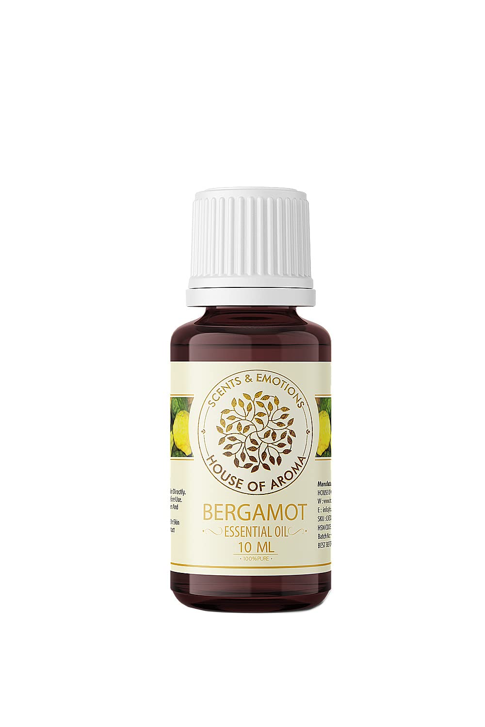 House of Aroma Bergamot Essential Oil for Hair Growth, Relaxing & Uplifting Mood, Calm Mind, Soothing, Home Fragrance, Aromatherapy - 100% Pure & Natural Undiluted Essential Oil, 10ml (B0BF6B5GPD) Amazon Price History, Amazon Price Tracker