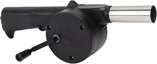 Manual Air Blower Fireplace Bellow, Hand Crank Blower Small Lightweight Time Saving Multi Purpose Portable Hand Crank BBQ Fan for Camping Fireplace Bonfire