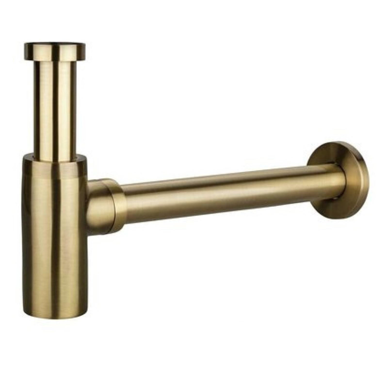 Xiehya Gold 1 Pcs Brass Wash Basin Siphon Waste Pipe Drain For Sink Water Drainage Bottle Trap Wall Extension For And Outlet For Diy Tools