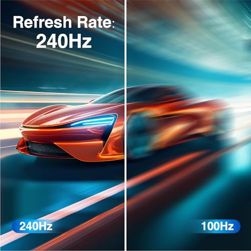 Image of ArcticPro 27 inch Gaming Monitor 240Hz, FHD 1080p, IPS Panel, 1ms Response Time, Adaptive sync, PC Computer Monitor, 3-Sided Frameless, Ultra Slim, 120% sRGB, Bluelight Filter, HDMI & DP Ports,Black