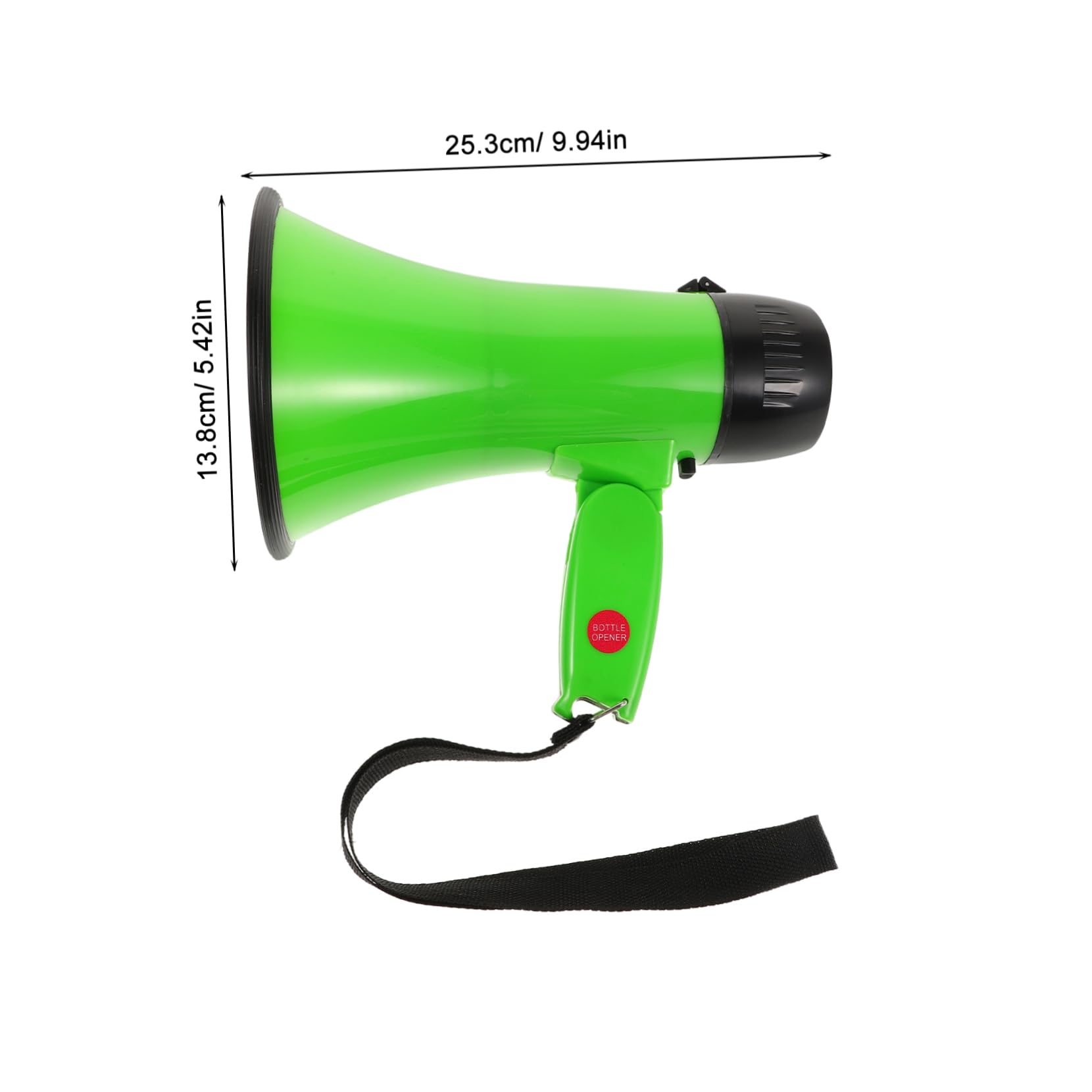 Yardwe High-Powered 25w Megaphone Speaker Rechargeable Air Horn 240s Recording Portable Bullhorn for Outdoor Activities Security Cheerleading Loud Speaker Handle