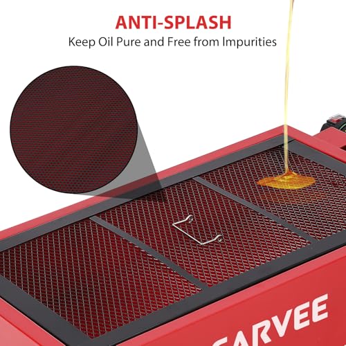 Image of Garvee 20 gal Low Profile Electric Oil Drain Cart, 110V Pump, 8 ft Hose & Folding Handle, Rolling Oil Drain Pan for Cars, Trucks, Buses, RVs