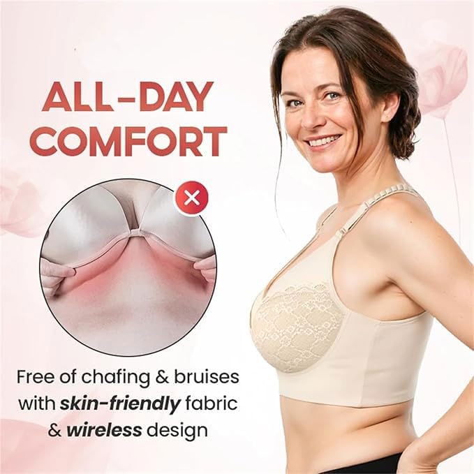 Womens Front Zipper Bra Wireless Push Up Everyday Sports Bras - Image 2