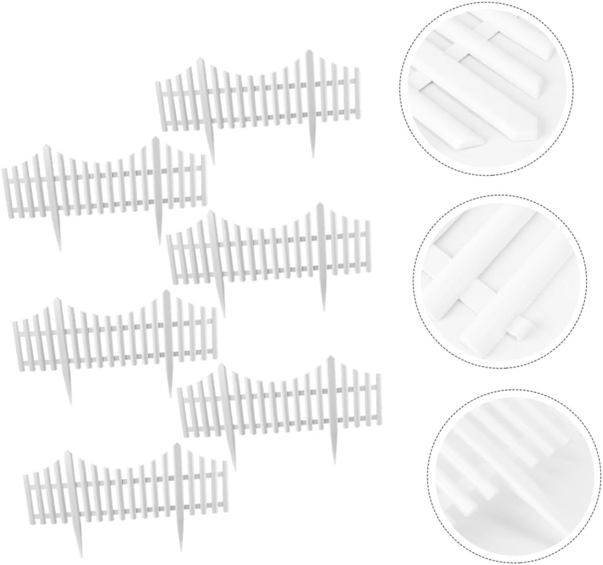 VANZACK Flower Garden Fence Roll Decorative Fences 6pcs Plastic Easy to Assemble