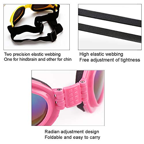 3Pcs Stylish Pet Glasses Cool Dog Sunglasses Dog Doggles Waterproof Windproof Eyewear UV Protection Sunglass for Doggy Puppy - Image 3