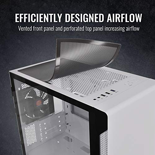 Image of Thermaltake S100 Tempered Glass Snow Edition Micro-ATX Mini-Tower Computer Case & Smart 700W 80+ White Certified PSU, Continuous Power with 120mm Ultra Quiet Fan