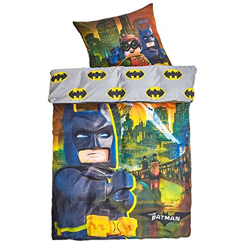 The Batman Movie Original DC Comics Lego linón Reversible de Cama 135 x 200 80 x 80 algodón