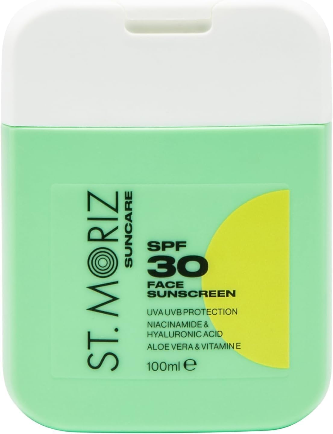 St. Moriz Suncare SPF 30 sun lotion for the face | With niacinamide, hyaluronic acid, aloe vera and vitamin E SPF 50 UVA and UVB protection daily use | Dermatologically tested | Vegan | 100m