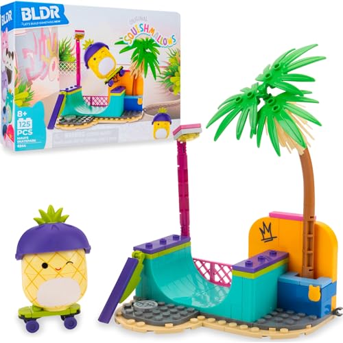 BLDR Squishmallows Mauis Skatepark Building Set - Maui The Pineapple Buildable Figure - Squishmallows Fans 8+ 0244