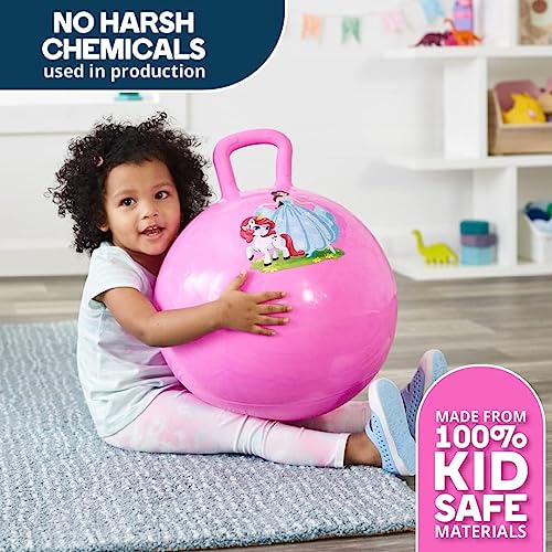 Rhyhorn Hopper Ball, Hopping Toys for Kids, Bouncy Ball with Handle for Boys Girls Aged 3+Inflatable Dinosaur Bounce Hopper Toy with Pump(65 cm) (Pink) - Image 5