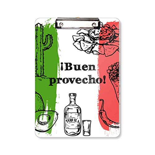 Porte-bloc rond drapeau mexicain A4 idéal pour vos notes