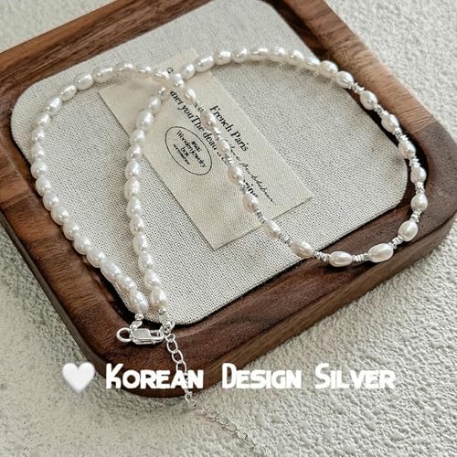 Collier de perles d'eau douce naturelles : idée cadeau d'anniversaire en argent 925