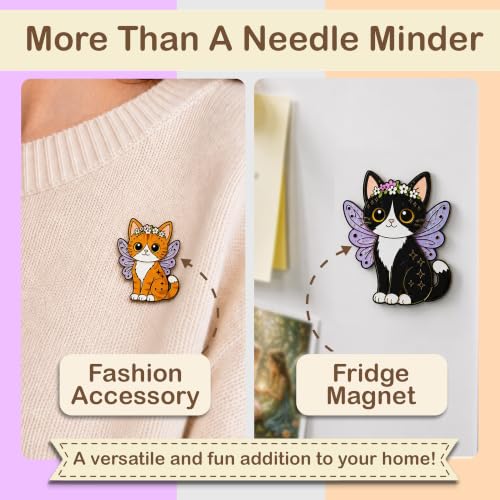 Image of Kraftex Magnetic Needle Minder. Needleminder for Embroidery & Sewing. Cute Needlepoint Accessories. Magnetic Needle Holder for Cross Stitch. Cute Magnet Pin Gift