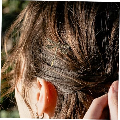 Horquillas para el pelo con forma de libélula de metal retro 2