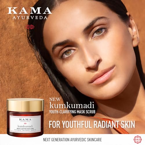 Image of KUMKUMADI YOUTH-CLARIFYING MASK-SCRUB, 50 G| 2 in 1 Mask Scrub |Saffron-based Face Mask | For Weekly Use | NEW & IMPROVED