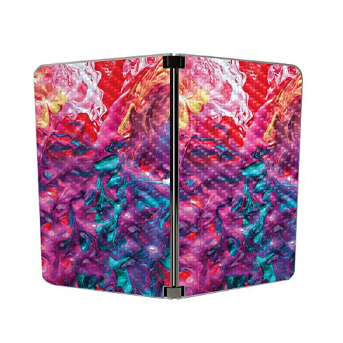 Image of MIGHTY SKINS MightySkins Carbon Fiber Skin for Microsoft Surface Duo - Paint Party | Protective, Durable Textured Carbon Fiber Finish | Easy to Apply, Remove, and Change Styles | Made in The USA