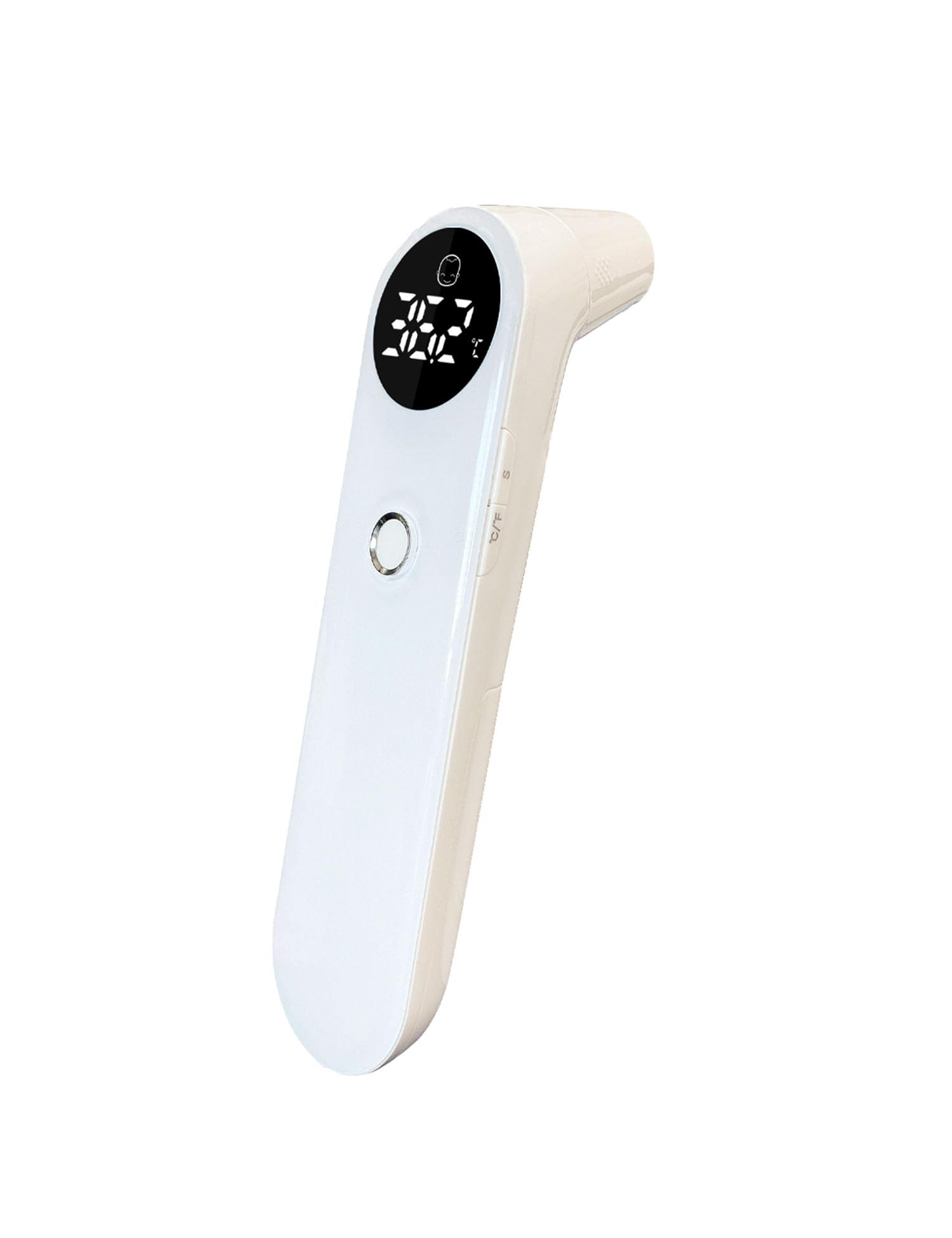 Termometro 3 in 1 per bambino, anteriore, orecchio e oggetto, termometro digitale a infrarossi senza contatto con display LED, allarme febbre, modalità silenziosa, promemoria memoria, termometro