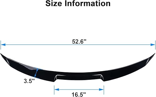 Miniatura 8 de Alerón para maletero compatible con Honda Accord 10ª generación 2018 2019 2020 2021, alerón para labio de maletero con plástico ABS para sedán de 4