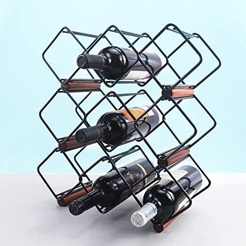 Soporte para botellas de vino 3 niveles de metal miniatura 2