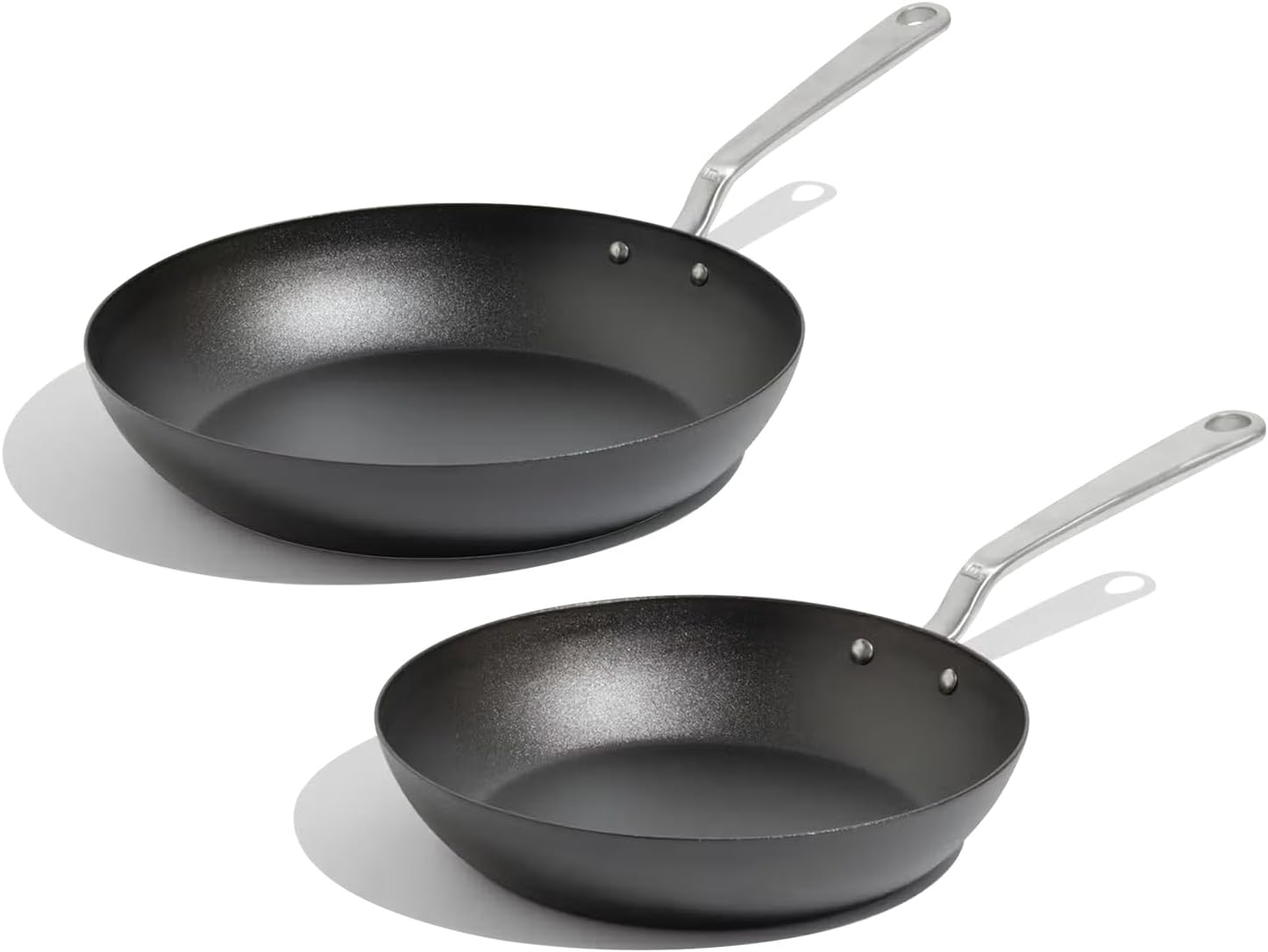 Made In Cookware - 2 Piece (Includes 10",12") Seasoned Carbon Steel Frying Pan - Professional Cookware - Crafted in Sweden - Induction Compatible