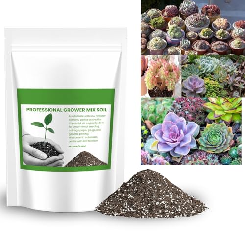 Mezcla de tierra para macetas de cactus suculentos, tecnología de crecimiento de plantas, tierra para macetas, que contiene perlita, arena y grano, mezcla para macetas de jardín para uso en interiores