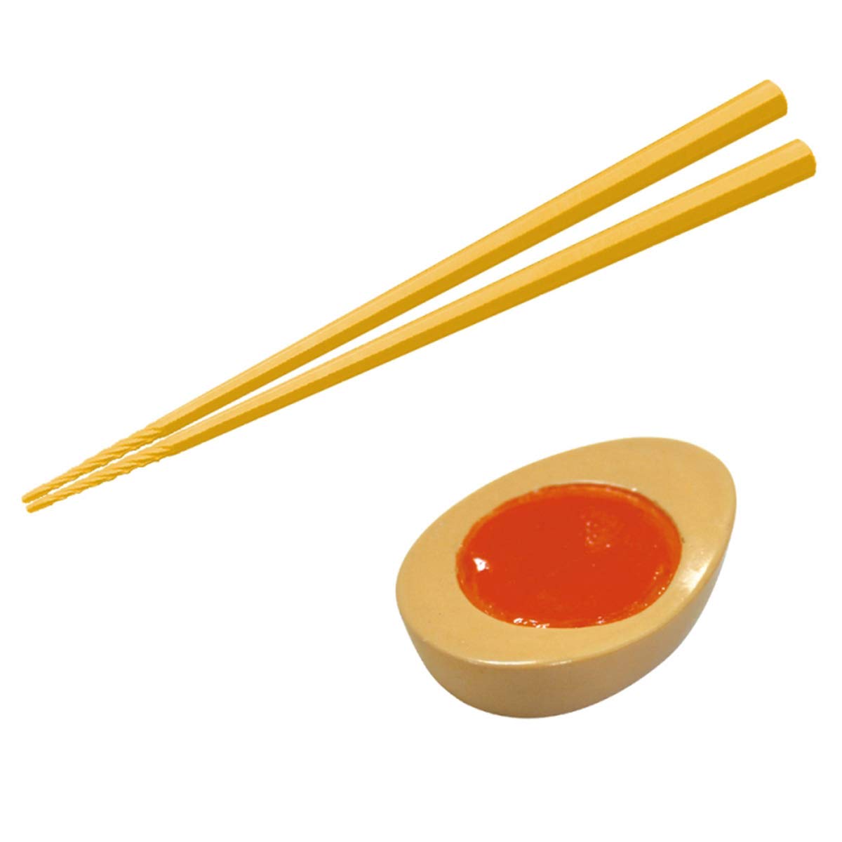 Alta AR0623235 Smooth Helix Chopsticks Top and Ramen Chopsticks Rest Set, Sun and Boiled Eggs, Size: Approx. W 0.4 x D 0.4 x H 8.3 inches (1 x 1 x 21 cm)