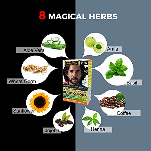 Image of INDUS VALLEY Natural Damage Free Beard Hair Color, Natural Black - 78ml + 8g
