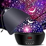 Star Toys for 3-8 Year Old Boy,MOKOQI Star Projector Night Light for Kids Glow in The Dark Stars Light Projector for Bedroom with Timer, Birthday Gifts for Girls Age 4-7 - Black