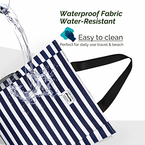 Image of Buringer HOMESPON Large Tote Bag with Pockets shoulder bag Lightweight for Travel Hiking Beach Gym