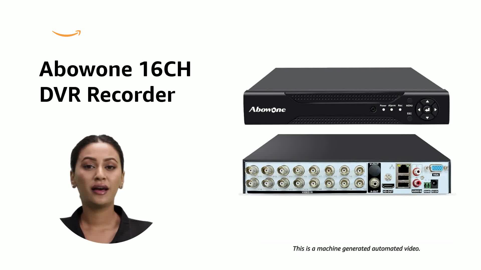 ABOWONE 16 Channels DVR Recorder H.264 CCTV Security Surveillance