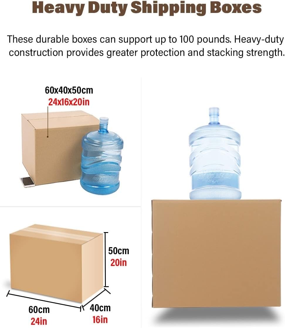 AviiSo Cajas Carton Mudanza Grandes para envío, embalaje, mudanza y almacenamiento, Paquete 20/10/5 Cajas de cartón extra grandes para mudanzas y embalaje de almacenamiento con asas (Color : C, Size