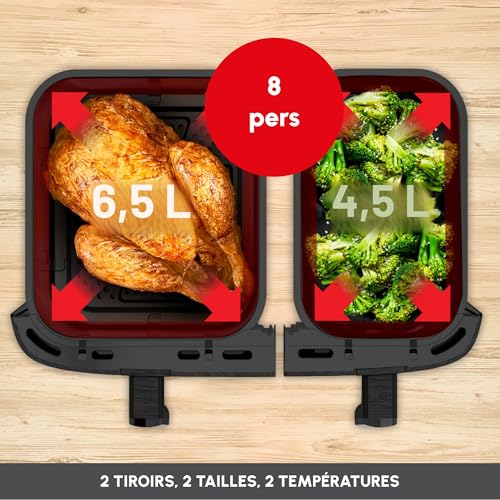 Dual Easy Fry XXL 11L double tiroir EZ942BF0 Moulinex – Image 2