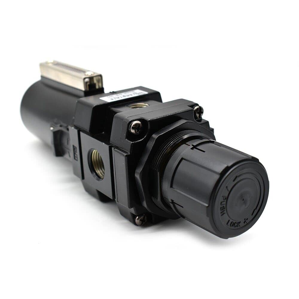 Interstate Pneumatics WB1380 1/2 Inch Standard Metal Bowl Filter/Regulator with 160 PSI Gauge